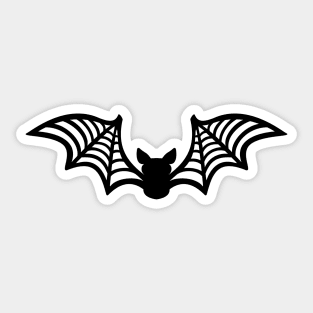 Bat Pattern - Black on White Sticker